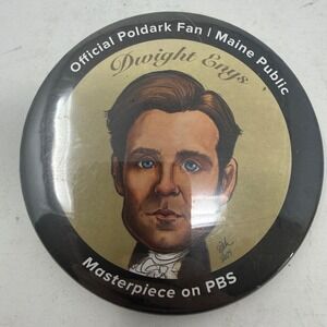 Poldark Dwight Enys Official Fan Pin Maine Public Masterpiece PBS 2019 Button